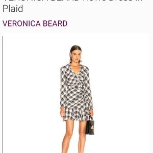 Veronica Beard Plaid Long Sleeve Dress